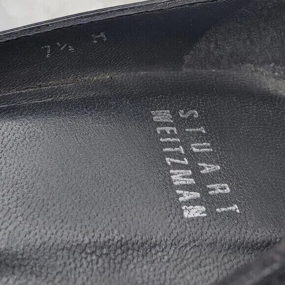 Black patent leather Stuart Weitzman Peep Toe Pumps sz 7.5 - Picture 6 of 7